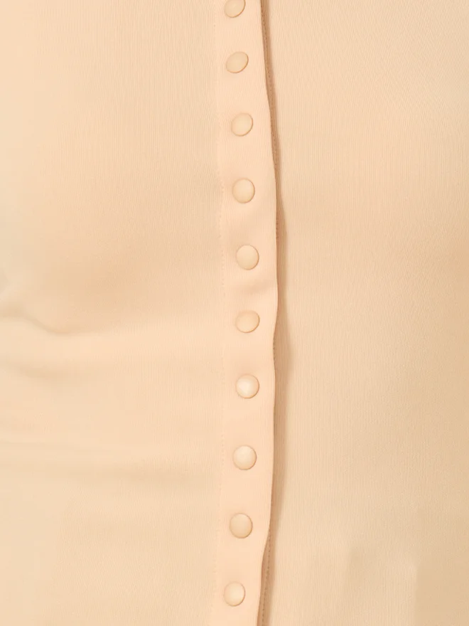 Styli Styli Round Neck Knitted Tank Top with Button Detail