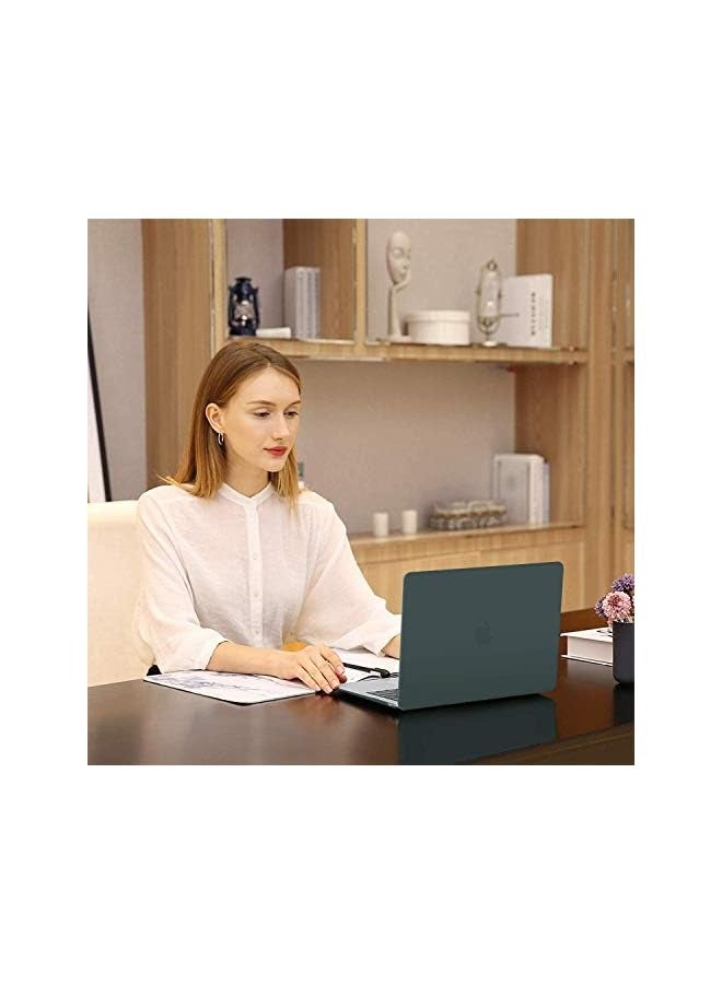 موسيسو متوافق مع حافظة MacBook Pro مقاس 13 بوصة إصدار 2016-2020 A2159 A1989 A1706 A1708، غطاء بلاستيكي صلب وغطاء لوحة مفاتيح وواقي شاشة، أخضر منتصف الليل - Image 3