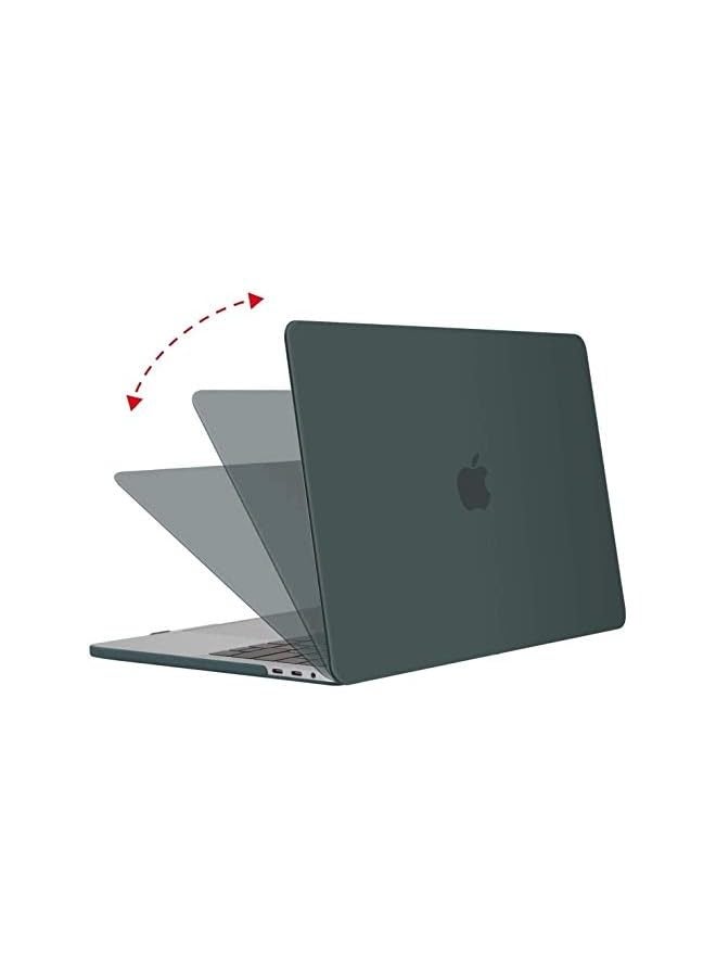 موسيسو متوافق مع حافظة MacBook Pro مقاس 13 بوصة إصدار 2016-2020 A2159 A1989 A1706 A1708، غطاء بلاستيكي صلب وغطاء لوحة مفاتيح وواقي شاشة، أخضر منتصف الليل - Image 2