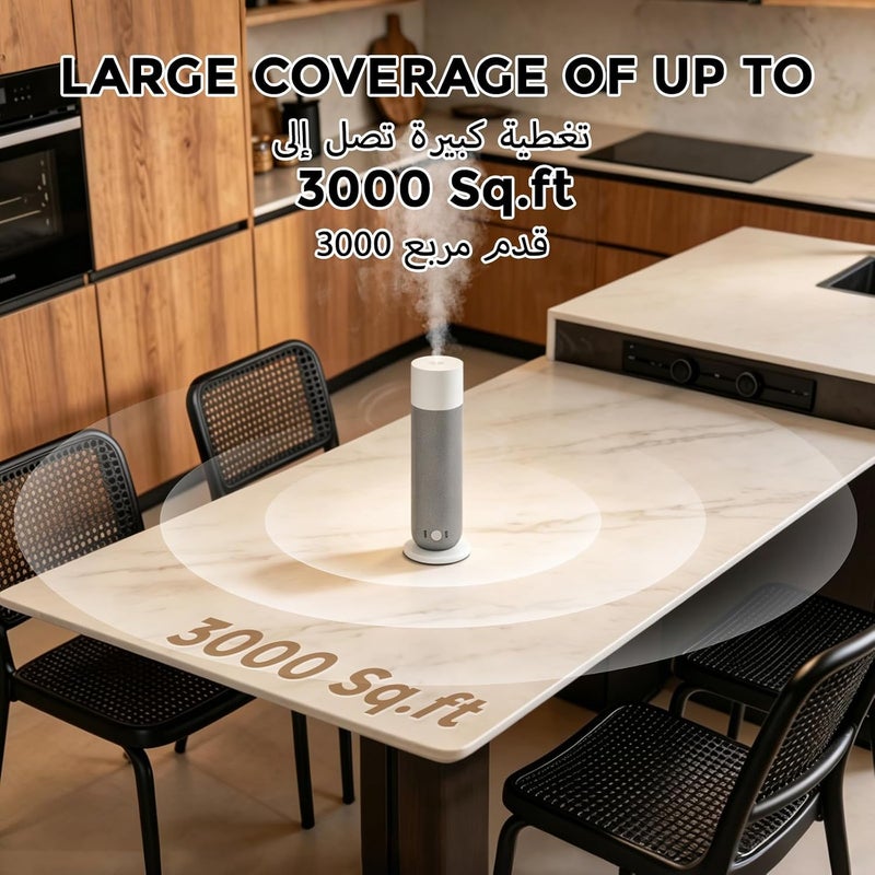 NAMSTE Waterless Essential Oil Diffuser, Smart Scent Diffuser with Ambient Lighting, Bluetooth APP/Button Control, Cover up to 450M³ Aroma Devices Fragrance Diffusers for Home(Gray) - Image 3