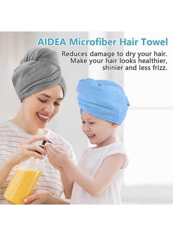 AIDEA Microfiber Hair Towel Wrap, 5 Pack Hair Turbans, Super Absorbent Quick Dry Hair Towel Wrap for All Hair Types Anti Frizz, Hair Accessories for Women, 26"×10" - Image 5