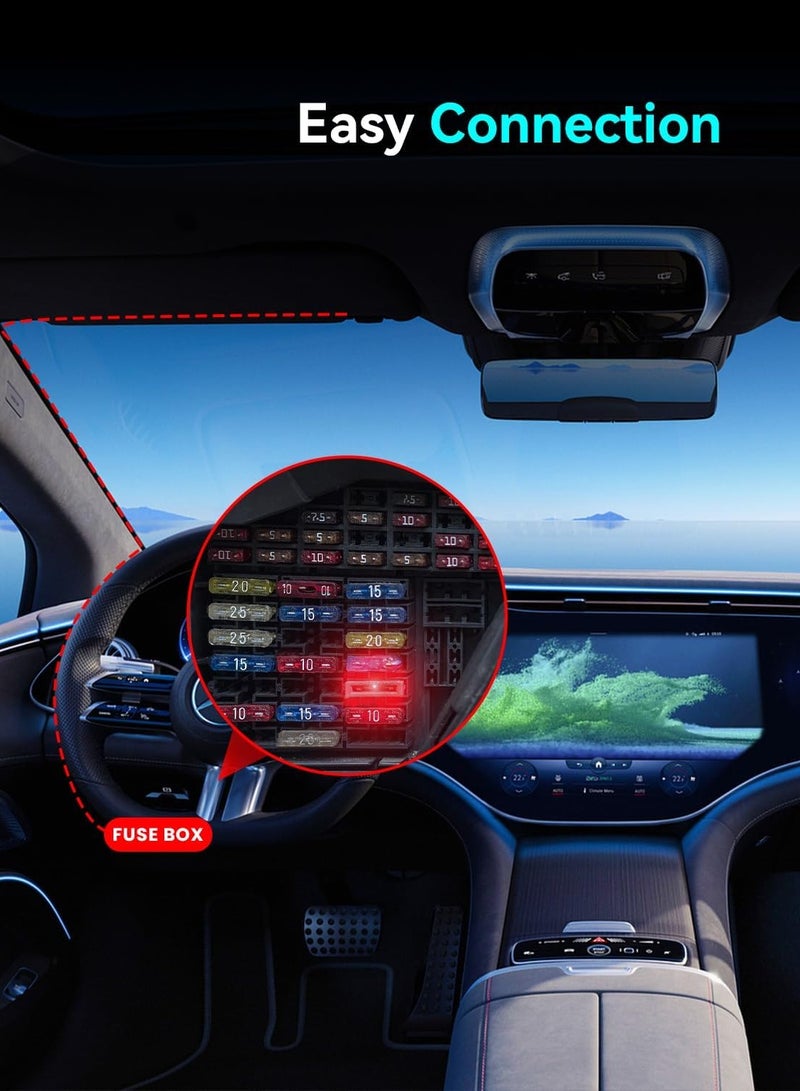 ddpai Dash Cam Hardwire Kit, 10Ft Type-C USB Dash Camera Hard Wire Kit Compatible with Z50 Pro and Z60 Pro Models, Enabling 24 Hours Parking Monitor, 12V/2A to 5V/3A - Image 4