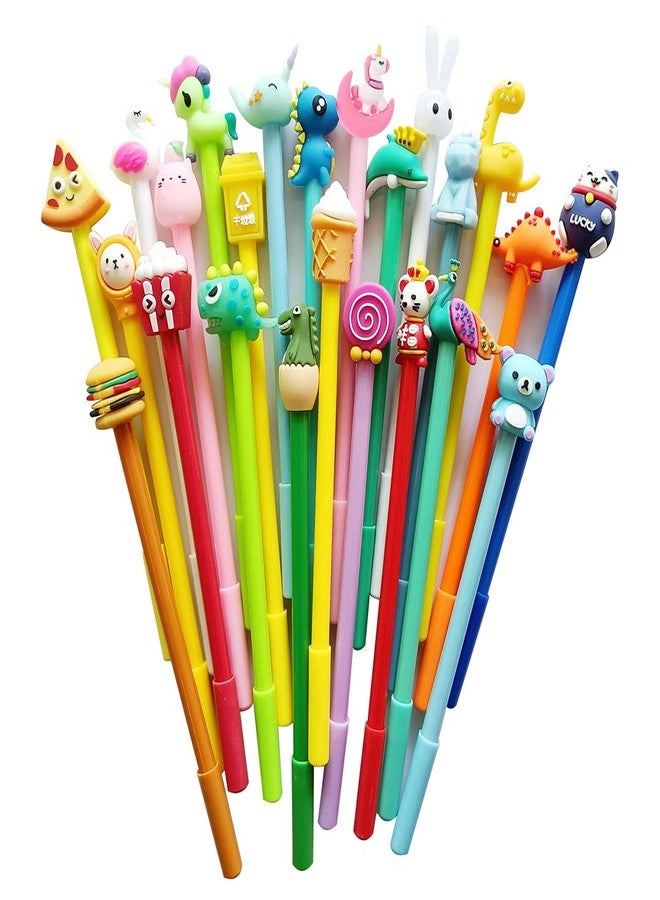 sencoo 24 pack Black Erasable Pens Kawaii Cute Cartoon Gel Ink Pens Assorted Style Writing Pens for Birthday Present School Prize Student Gift Fun Girl Pens (erasable black) - Image 5