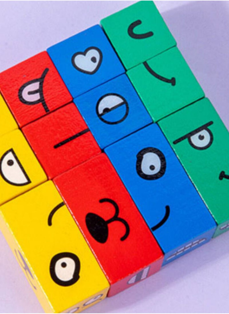 CUBEEZ Wooden Face Expression Puzzle Game for Kids and adult – Educational Emotion Matching Toy for Brain Development, Ages 3 and Up  - Image 2