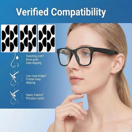 CLLFUU Eyeglasses Nose Pads Compatible for RayBan Meta Wayfarer RW4006/4008 & Gen 2 RW4012(53mm & 50mm) Eyeglass Nose Pads,Anti Slip Replacement Nose Pad(12Paris) - Image 4