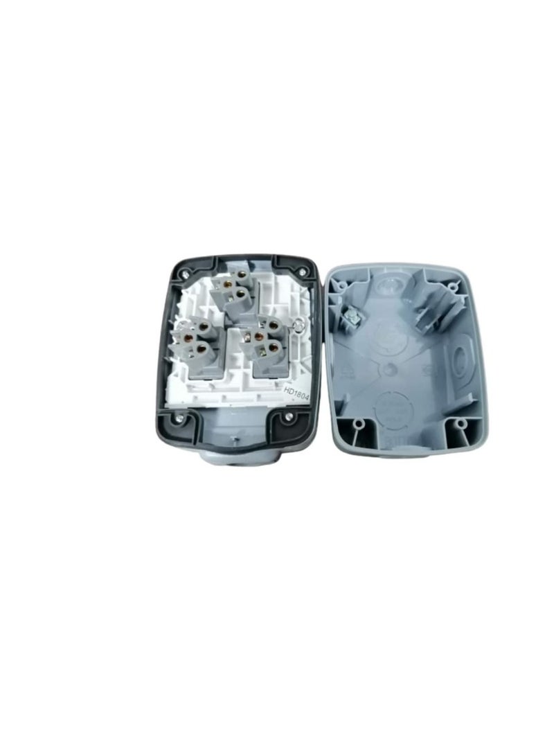 MK 86403GRY Weather Proof Electric Masterseal Compact with 3 Gang 2 Way Switch - Image 2