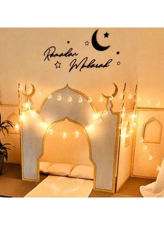 Generic 40 LED 6m Eid Ramadan String Lights Star Moon Lights Ramadan Decorations for Home Battery Powered Eid Islamic Wall Decor Eid Mubarak LED Moon Lamp Muslim Ramadan Light Eid Ornaments Gifts  - Image 4