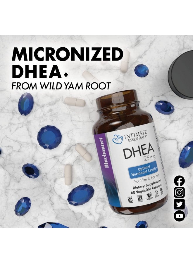 Bluebonnet بلو بونيت للتغذية أساسيات حميمية DHEA 50 ملغ، لوظيفة الخصوبة ومستويات الهرمونات المثلى لدى الرجال والنساء*، غير معدلة وراثيًا، كوشير، نباتي، خالي من الغلوتين، 60 كبسولة نباتية، 60 حصة - Image 4