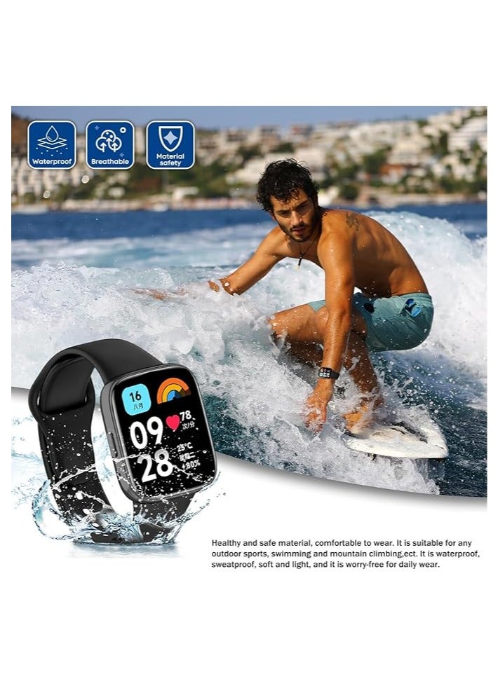 Strap Silicone Compatible With Xiaomi Redmi Watch 3 Active/Redmi Watch 3 Lite, Sport Silicone Watch Band Wrist Strap, Bracelet Wristband Wrist Strap - Image 3