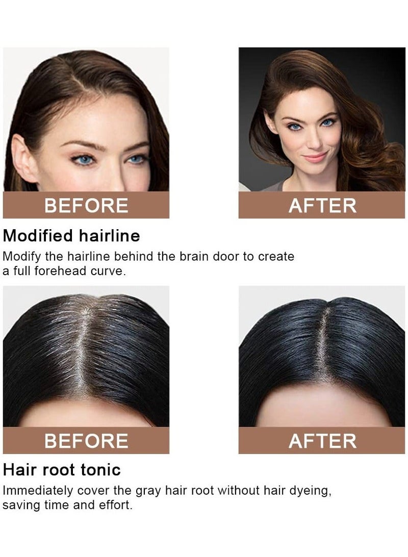 SUAKE Hair Shadow Powder with Puff Touch Instantly Natural Magical Quick Cover Hairline Powder Hair Root Dye Hair Root Concealer for Thinning Hair to Beautify Forehead Curves 4g - Image 3