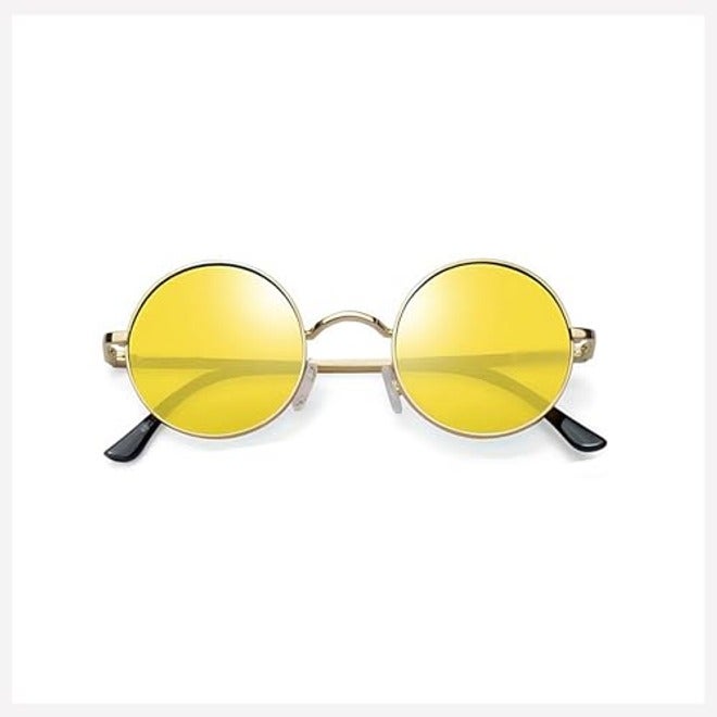 Joopin Round Polarized Sunglasses for Men and Women - UV400 Protection Retro Hippie Shades for Driving, Cycling, and Outdoor Sports