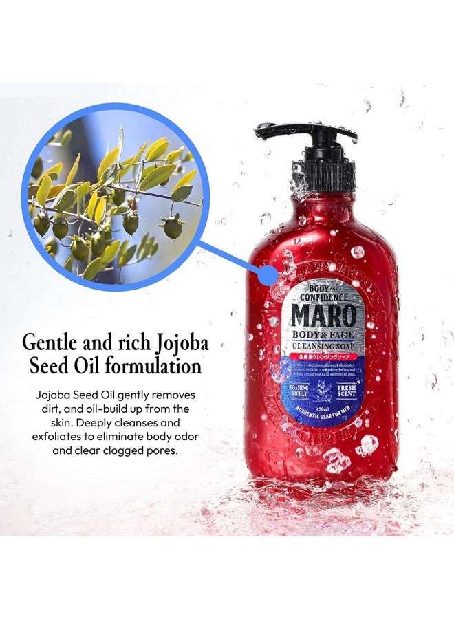 maro Body & Face Cleansing Soap Allinone Wash Removes Dirt & Oil For Invigorated & Renewed Skin 15 Oz450 Ml (2 Pack) - Image 3