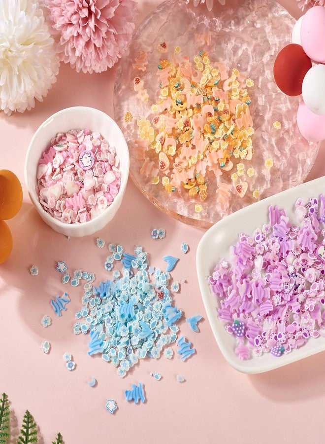 EEE ELECRELIVE Elecrelive 40g Luminous Polymer Clay Sprinkles Nail Art Slices 4 Colors Fake Sprinkles Clay Slices Charms for Cellphone Decorations Scrapbook DIY Crafts - Image 2