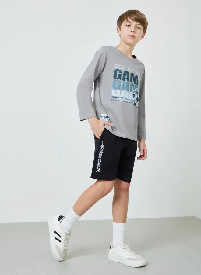 ستايلي Teens Cotton Regular Fit T-Shirt And Shorts Set