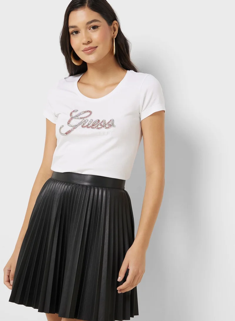 GUESS Graphic Crew Neck T-Shirt