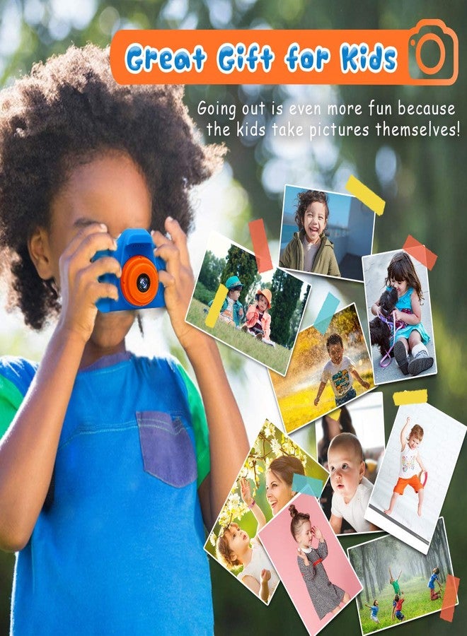 Dylanto Upgrade Kids Selfie Camera, Christmas Birthday Gifts for Boys Age 3-9, HD Digital Video Cameras for Toddler, Portable Toy for 3 4 5 6 7 8 Year Old Boy with 32GB SD Card-Navy Blue - Image 4