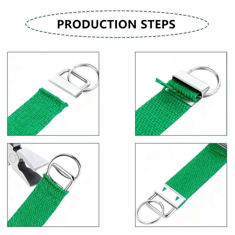 SETROVIC Key Fob Hardware Set Includes 1 Inch Silver Color Keychain Hardware with Key Rings 50 pcs and Glass Running Plier - Image 3