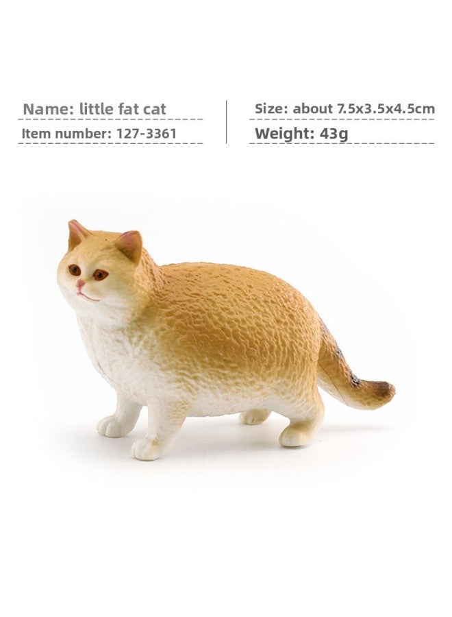Cross-border Children's Mini Simulation Pet Cat Model Orange Cat Fat Cat British Short-haired Cat Pastoral Cat Decorative Ornaments 
