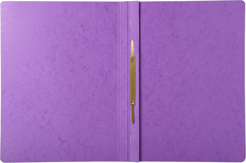 Exacompta - Ref 380812B - Iderama Collection - Flat Bar Files - 240 x 320mm in Size, Suitable for A4 Documents, 355gsm Glossy-Coated Pressboard - Purple (Pack of 25) - Image 2