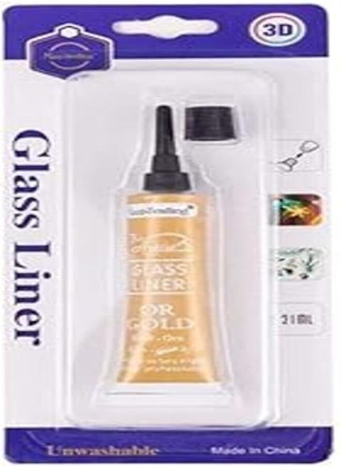 Samvardhan Glass Paint Liner, 21ml (Golden)