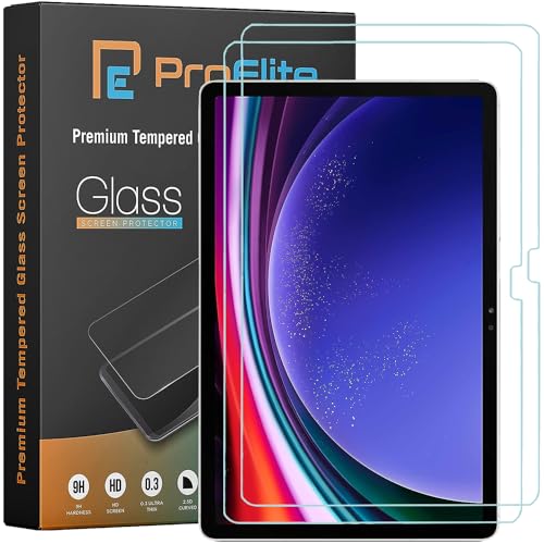 ProElite Premium Tempered Glass Screen Protector for Samsung Galaxy Tab S9 FE+/S10+/S9+/S8+/S7+/S7 FE 12.4 Inch SM-X800/X806/T970/T975/T976/T735 [2-Pack] - Image 1
