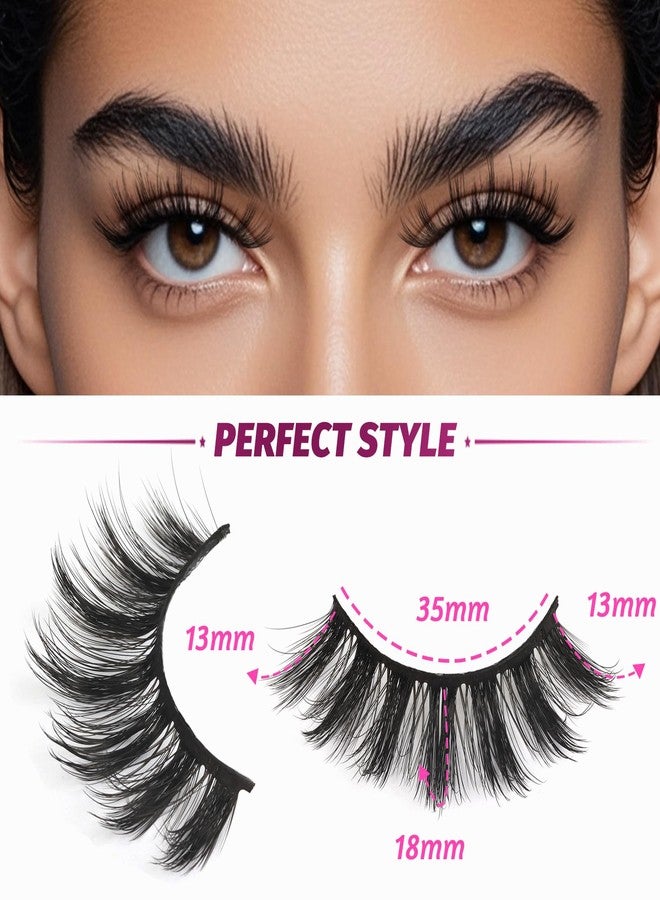 Veleasha Lashes 10 Pairs Natural Fluffy False Eyelashes Soft Wispy Lashes 3D Faux Mink Lashes Pack (V07) - Image 2
