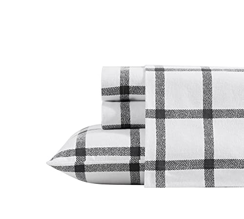 Eddie Bauer Queen Sheets Cotton Flannel Bedding Set Brushed For Extra Softness Cozy Home Decor Bunkhouse Plaid Queen - Image 3