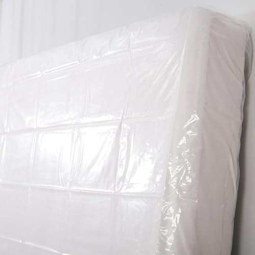 Liyaomix King Mattress Bag for Moving and Disposal, 1.5 Mil 94" x 96" Clear Plastic Mattress Cover for Storage, Waterproof Mattress Protector for King/California King Size - Image 4