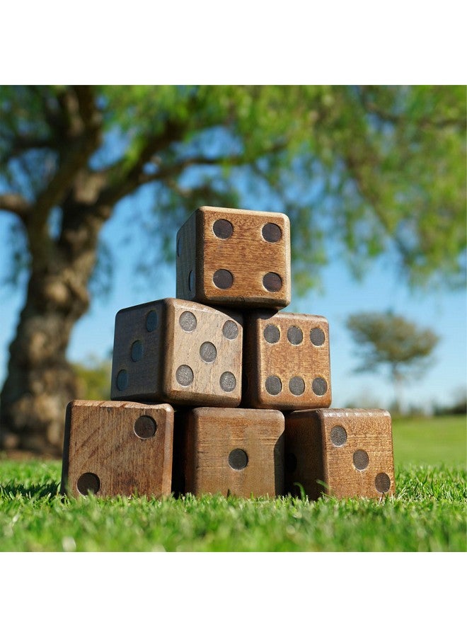GoSports GoSports Giant Wooden Playing Dice Set with Rollzee and Farkle Scoreboard - Includes 6 Dice, Dry-Erase Scoreboard and Canvas Tote Bag - Choose 2.5 Inch or 3.5 Inch Dice  - Image 2