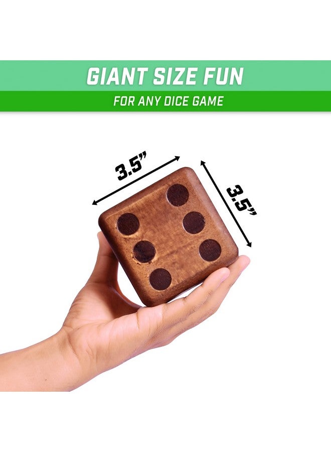 GoSports GoSports Giant Wooden Playing Dice Set with Rollzee and Farkle Scoreboard - Includes 6 Dice, Dry-Erase Scoreboard and Canvas Tote Bag - Choose 2.5 Inch or 3.5 Inch Dice  - Image 3