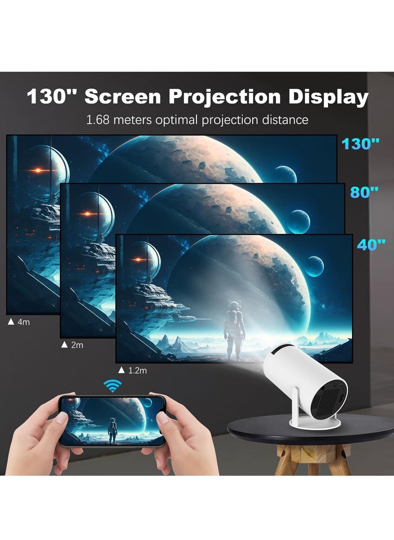 Mini Portable Projector, 4K/260 ANSI Lumens Smart Projector with WiFi 6 & Bluetooth 5.0, Screen Adjustment, 180 Degree Rotation, Built-in Android 11.0 Home Video Projector - pzsku/Z64C9459E4F0C5E79EBA6Z/45/_/1739959070/742b0d07-7b52-4d11-bf4b-1d0a762c6f1c