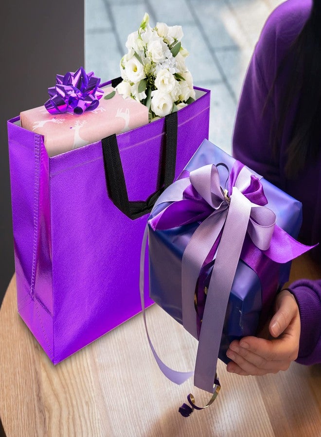BLEWINDZ 18Pcs Large Gift Bags with Tissues for Presents - 13'' Reusable Non-Woven Gift Goodie Bags with Metallic Shiny - Party Favor Bag Tote Bag for Wedding, Birthday, Christmas - Image 4