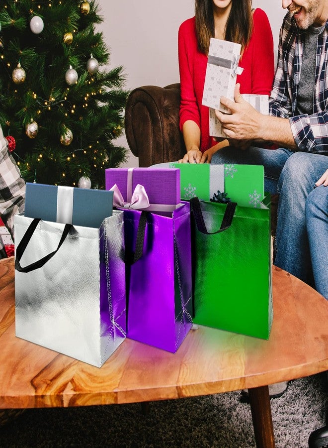 BLEWINDZ 18Pcs Large Gift Bags with Tissues for Presents - 13'' Reusable Non-Woven Gift Goodie Bags with Metallic Shiny - Party Favor Bag Tote Bag for Wedding, Birthday, Christmas - Image 3