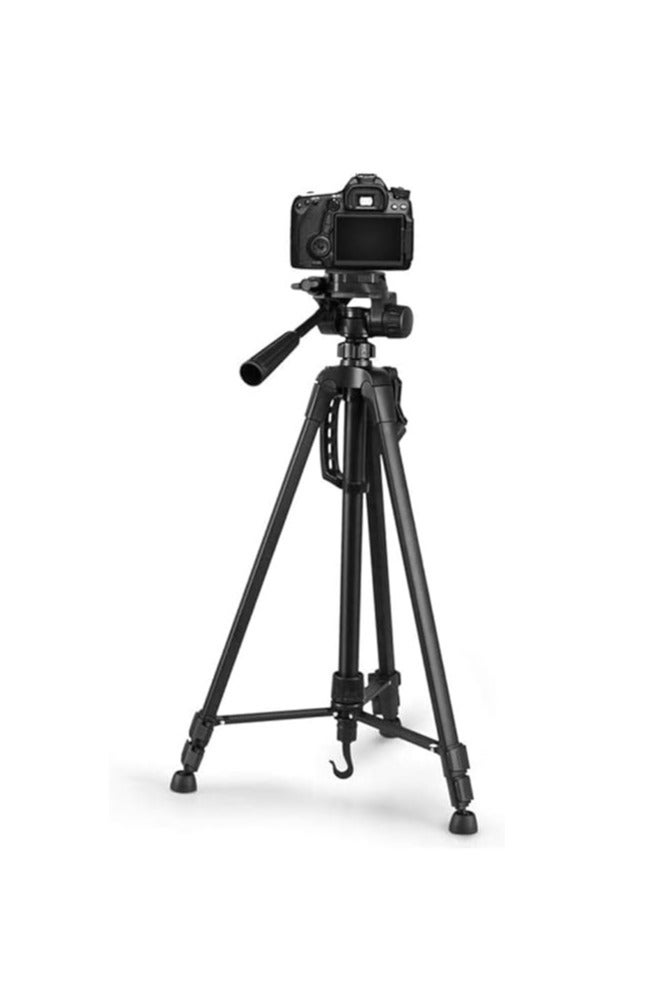 WT 3520 Aluminum Alloy Foldable Portable Photography Tripod for Camera - Black - Image 1
