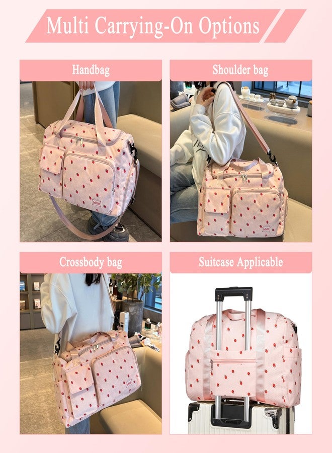 TESAFNG Small Gym Bags for Women, Travel Duffle Bag with Shoes Compartment, 4 in 1 Carry on Weekender Overnight Bag with Dry Wet Separated Pocket, Sport Gym Tote Bag for Yoga, Dance, Swimming, Workout, Ballet - Image 5
