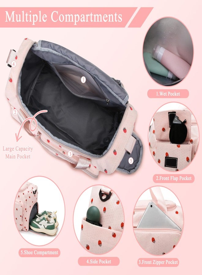 TESAFNG Small Gym Bags for Women, Travel Duffle Bag with Shoes Compartment, 4 in 1 Carry on Weekender Overnight Bag with Dry Wet Separated Pocket, Sport Gym Tote Bag for Yoga, Dance, Swimming, Workout, Ballet - Image 3