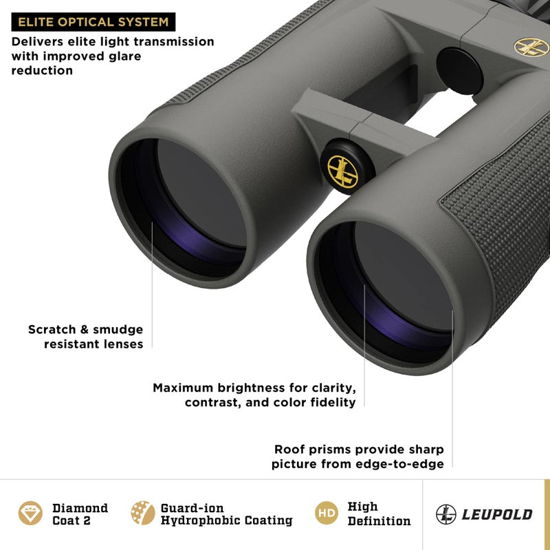 Leupold BX-4 Pro Guide HD Binoculars, 12x50mm, Shadow Gray (172675) - Image 2