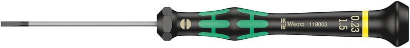 Wera 05118003001 Kraftform Micro 2035 Slotted Electronics Precision Screwdriver, 1.5mm Head, 60mm Blade Length - Image 1