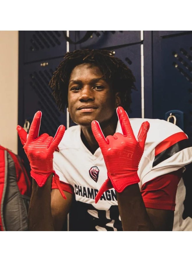 Battle Sports Doom 1.0 Football Receiver Gloves (Black, Adult S) - Image 1