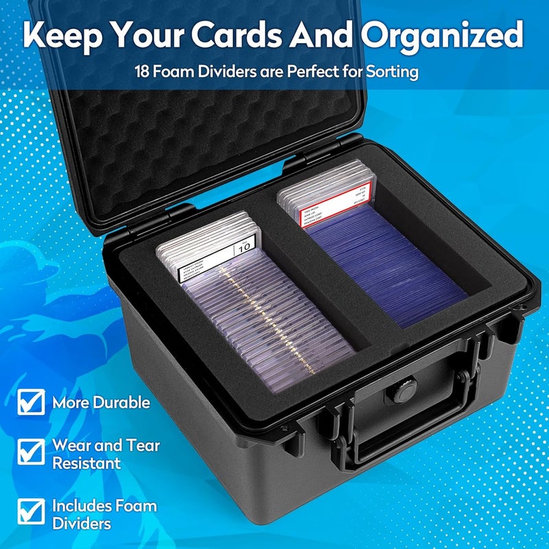 Eligara Graded Card Storage Box, PSA Slab Case Holder Compatible with 40 Graded Cards, Top Loader Storage Hard Cases, Waterproof Trading Card Storage Boxes for Top Loaders, Sports Card, One Touch - Image 5