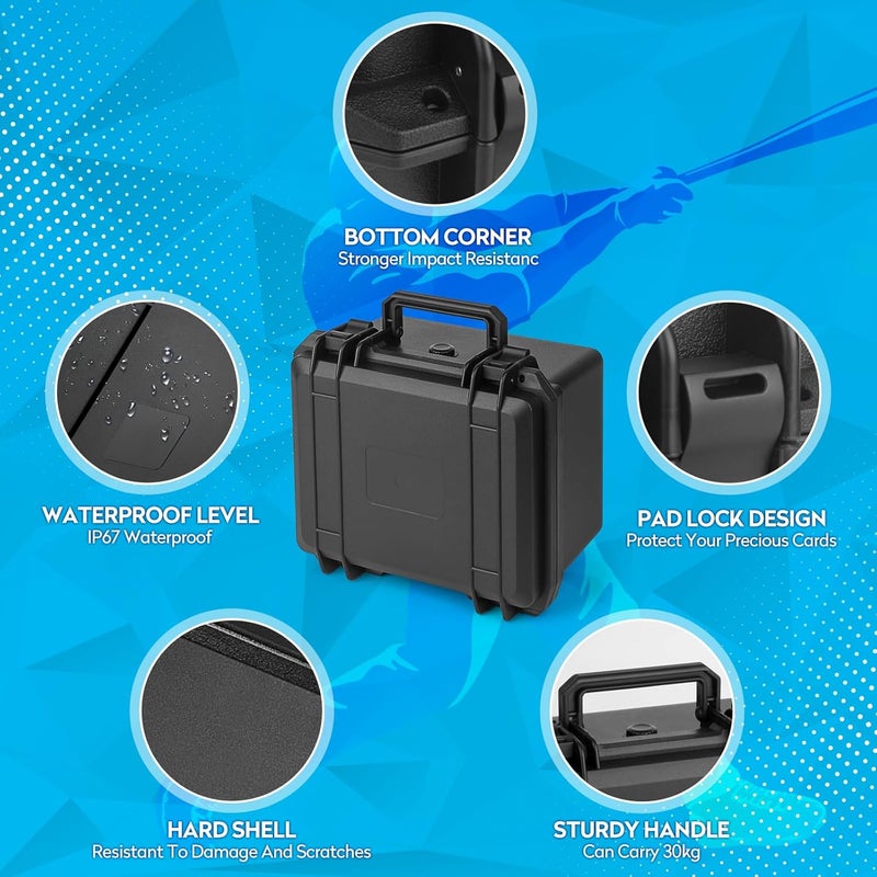 Eligara Graded Card Storage Box, PSA Slab Case Holder Compatible with 40 Graded Cards, Top Loader Storage Hard Cases, Waterproof Trading Card Storage Boxes for Top Loaders, Sports Card, One Touch - Image 3
