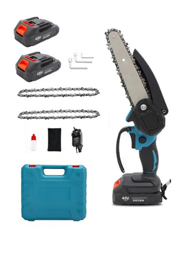 APEX 65 Manganese Steel Chain Cordless Electric Chainsaw - 2 Rechargeable Batteries & Dual Saw Kit | Portable for Branch Trimming & Wood Cutting | Ideal Gift for DIYers, Parents & Grandfathers  - Image 5