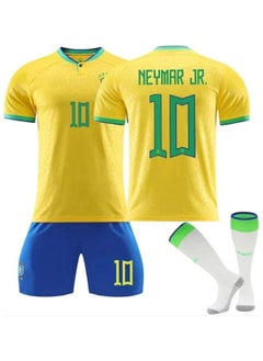 Generic Brazil Home Football Kit Neymar #10 Football Jersey Shirts Soccer  Jerseys Set Soccer clothing Sport UAE