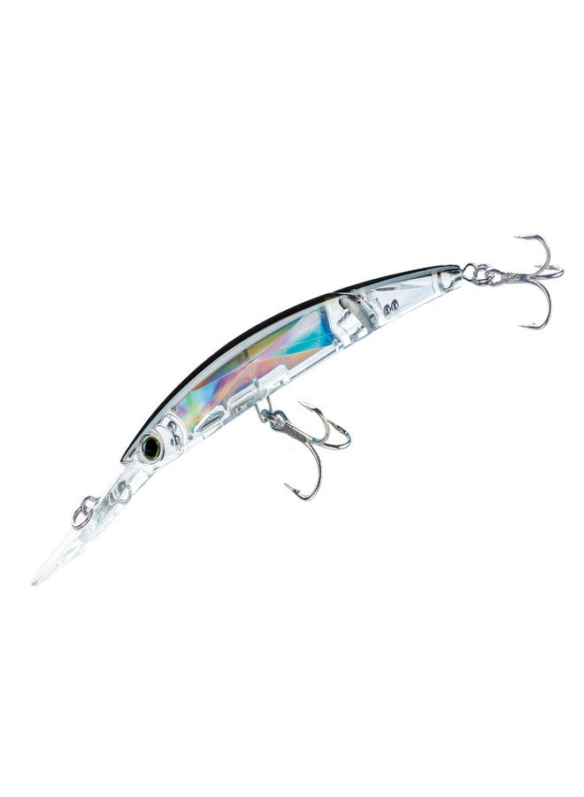 DUEL Yo-Zuri Crystal 3D Minnow Deep Diver Jointed Lure, Silver Black, 5-1/4-Inch - Image 1