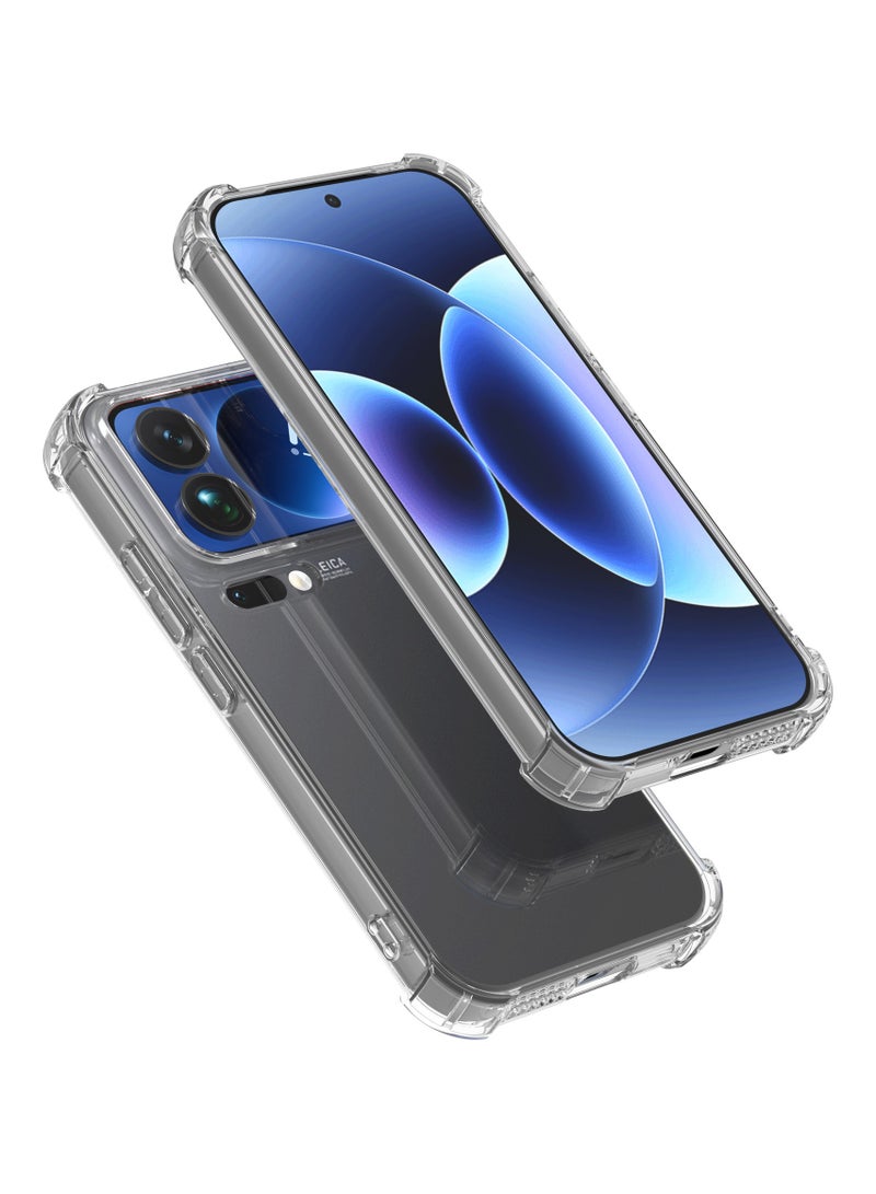 TEXEEM Case for Xiaomi 17 Pro Max, Crystal Clear Shockproof Transparent Soft TPU Bumper Cover with 4-Corner Airbag Protection, Anti-Yellowing Anti-Scratch Slim Phone Case - Image 2