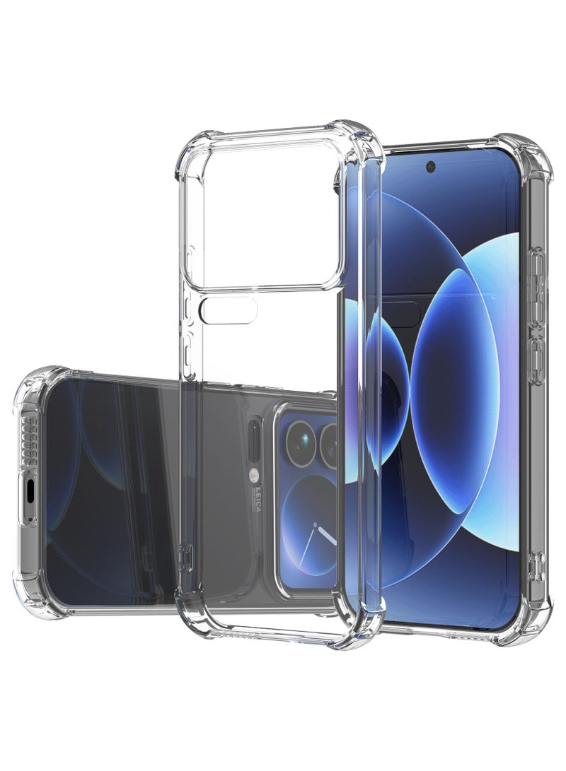 TEXEEM Case for Xiaomi 17 Pro Max, Crystal Clear Shockproof Transparent Soft TPU Bumper Cover with 4-Corner Airbag Protection, Anti-Yellowing Anti-Scratch Slim Phone Case - Image 1