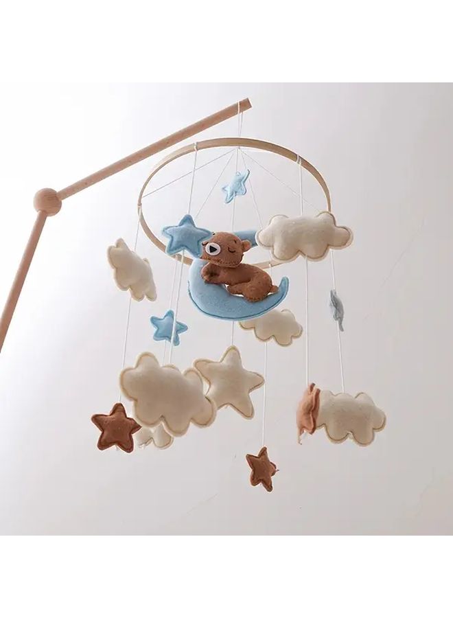 Brown Bear Blue Moon Breathable Mesh Baby Toy With Soft Cushioned Base Portable Infant Relaxation Hanging Bell - Image 5