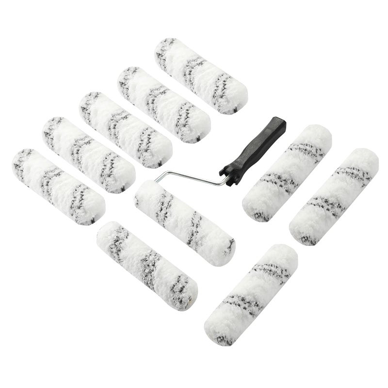Paint Roller 6 Inch 34 in Roller NapsHighDensity Microfiber Mini Roller with Frame11 Piece Small Paint Roller Tool Kit for Oil and Water Based Paints House Painting Supplies DIY Craft Use