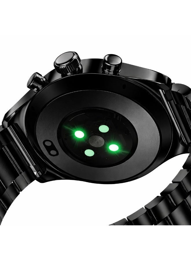 Recci RA43 Smart Watch 1.32" AMOLED Display, Bluetooth Calling, Heart Rate & SpO2 Monitor, Stainless Steel Strap - Image 4