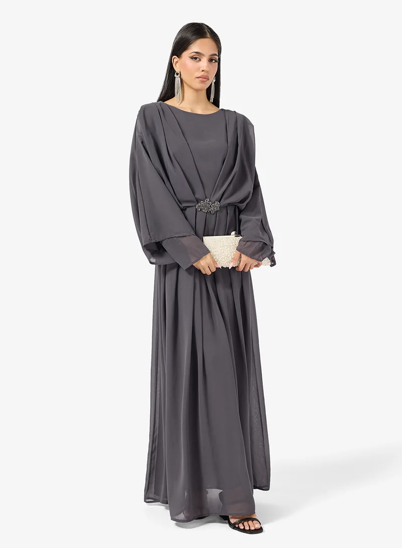 Khizana  Drapped A-line Dress for Women | Best Price UAE